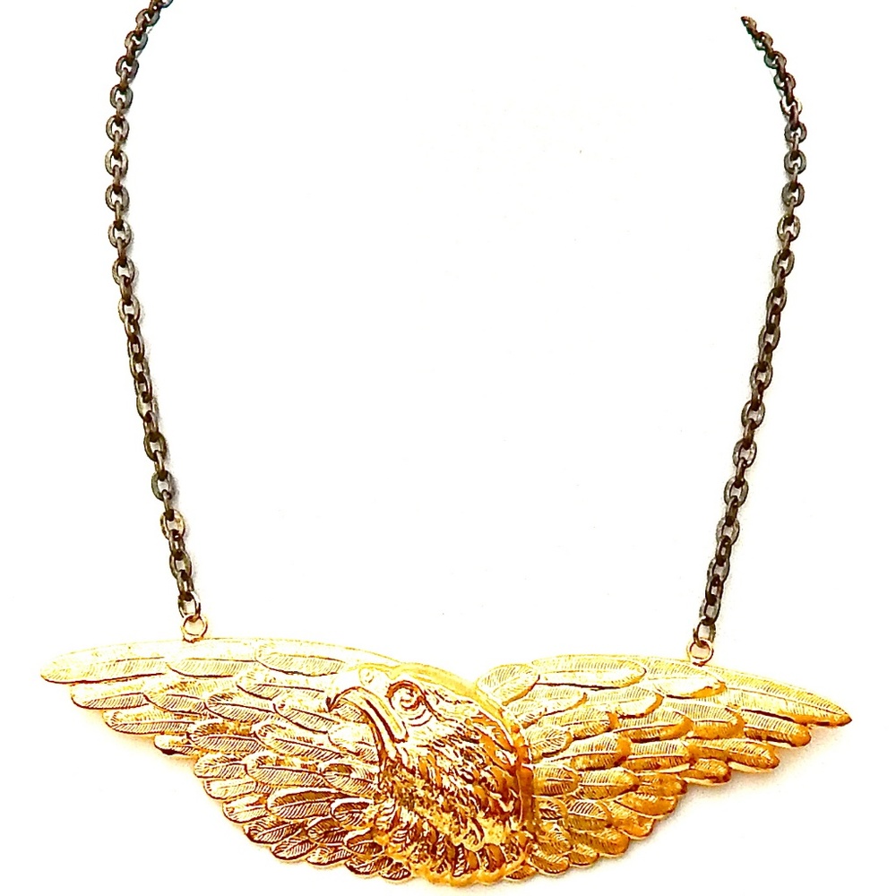 GASOLINE GLAMOUR GOLD EAGLE NECKLACE